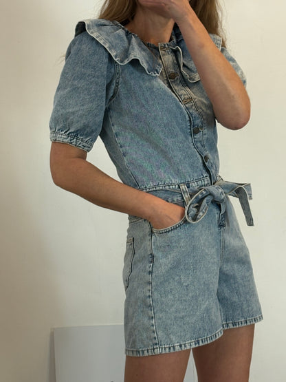 BALZAC. Mono denim corto volante