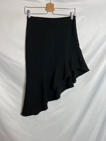 STRADIVARIUS. Falda asimétrica volantes T.34