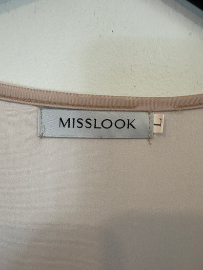 MISSLOOK. Vestido largo bicolor lycra. T L