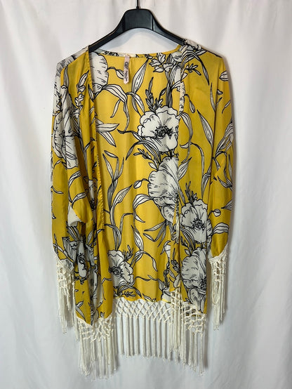 GOLDEN DAYS PARIS. Kimono amarillo flores. TU