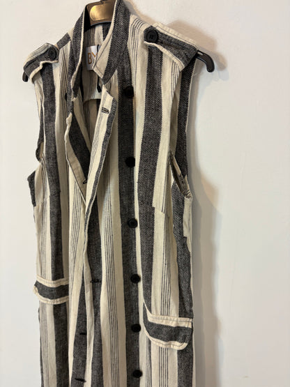 BYAM. Chaleco/vestido rayas lino