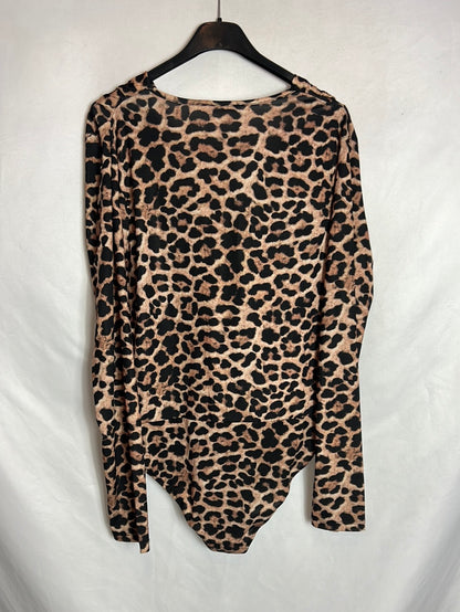 ZARA. Boby elástico animal print T.l