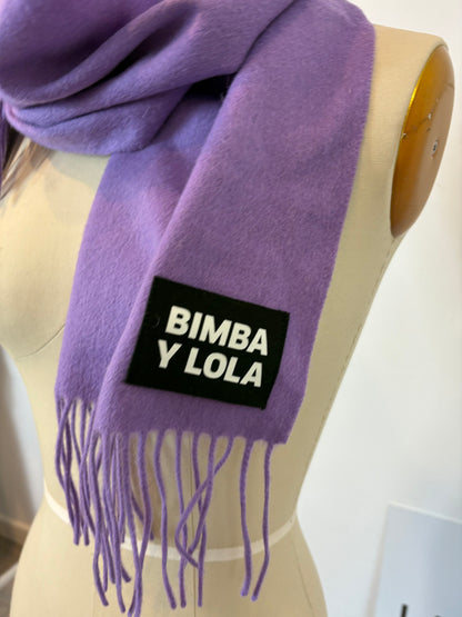 BIMBA Y LOLA. Bufanda lana malva