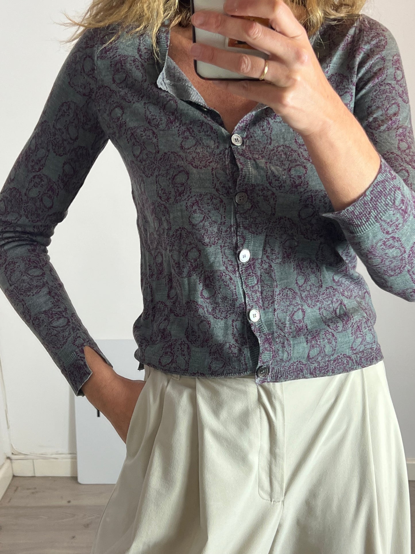 ZADIG &VOLTAIRE. Rebeca gris calaveras T.s