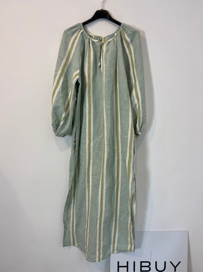 MAVARIC. Vestido largo rayas algodón T.s