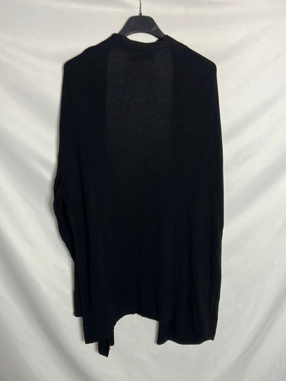 MANGO. Cárdigan negro fluido. T XS/S
