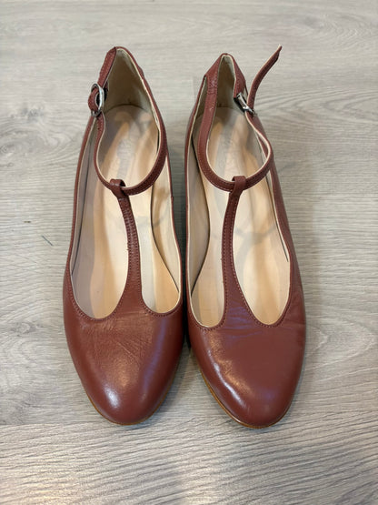 PATSY. Zapato de tacón en piel rosa oscuro. T 39