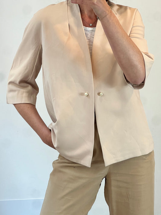 HOTEL PARTICULIER. Blazer rosa palo T.s