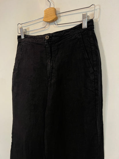 MASSIMO DUTTI. Pantalón negro lino