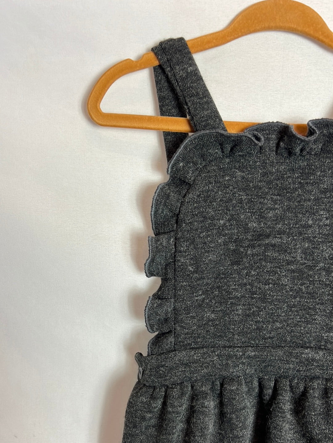 ANCAR. Charcoal gray knit pinafore