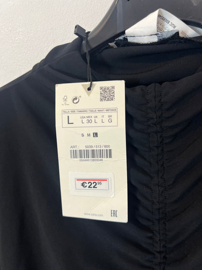 ZARA. Vestido corto elástico fruncidos. T L