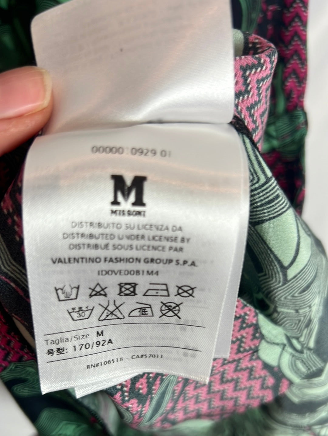 MISSONI. Mono corto seda estampado. T M