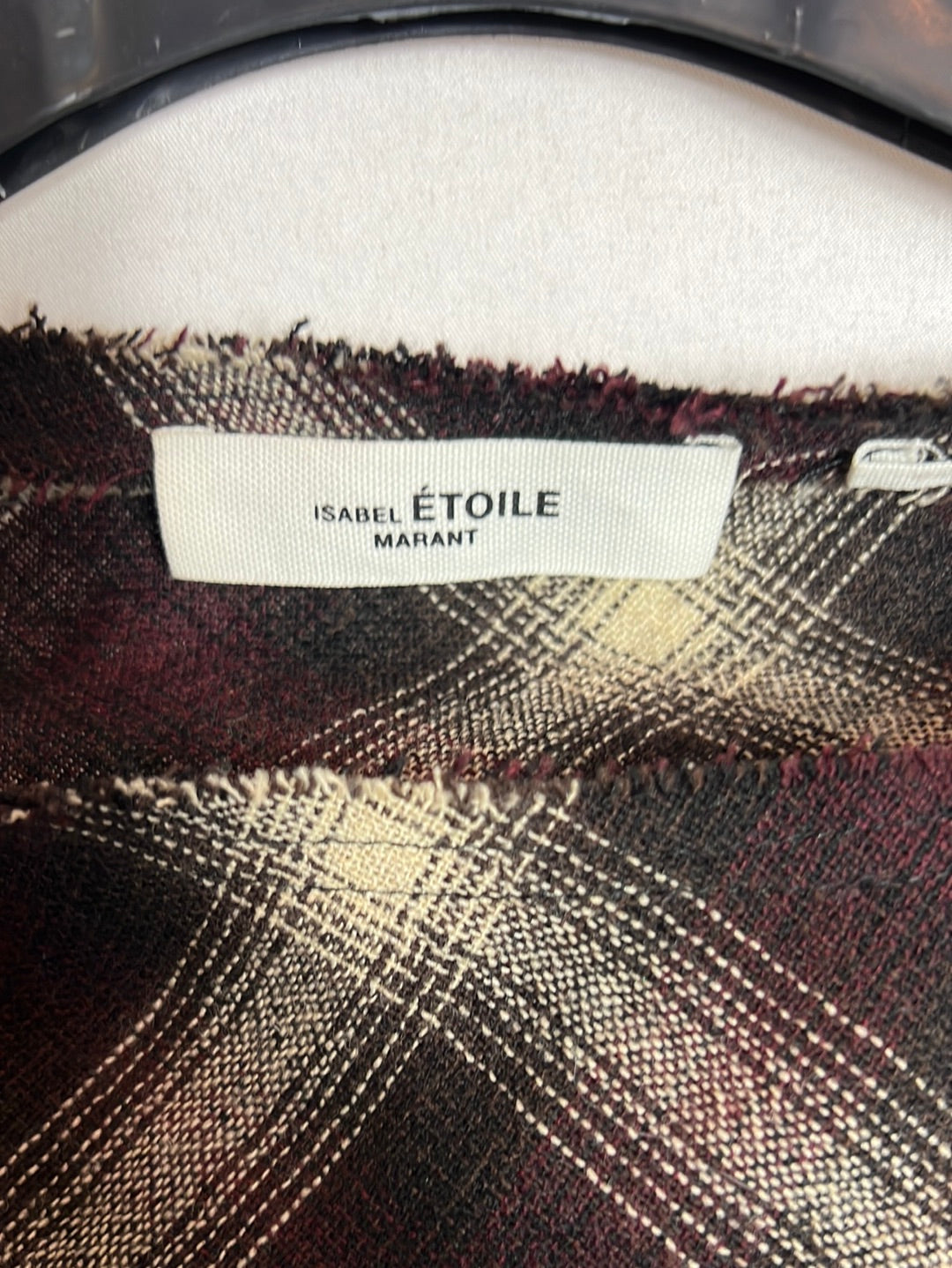 ISABEL MARANT ETOILE. Checked wool gathered top. Size 36