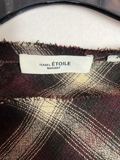 ISABEL MARANT ETOILE. Checked wool gathered top. Size 36