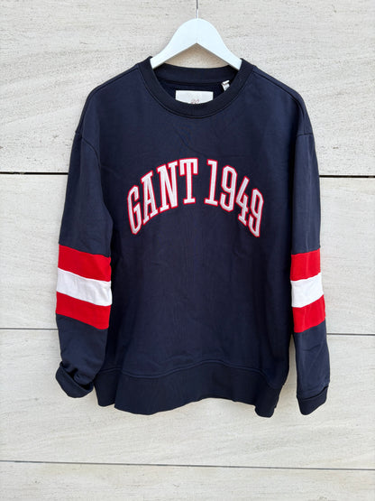 GANT. Sudadera azul logo. T M