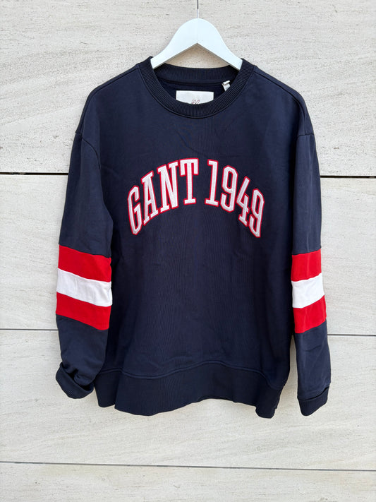 GANT. Sudadera azul logo. T M