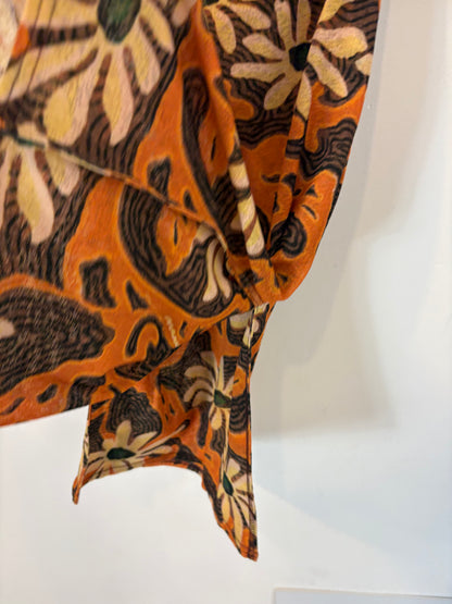 NANUSHKA. Falda midi estampada elástica