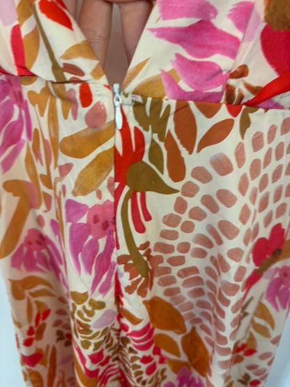 OTRAS. Vestido largo estampado abertura. T M