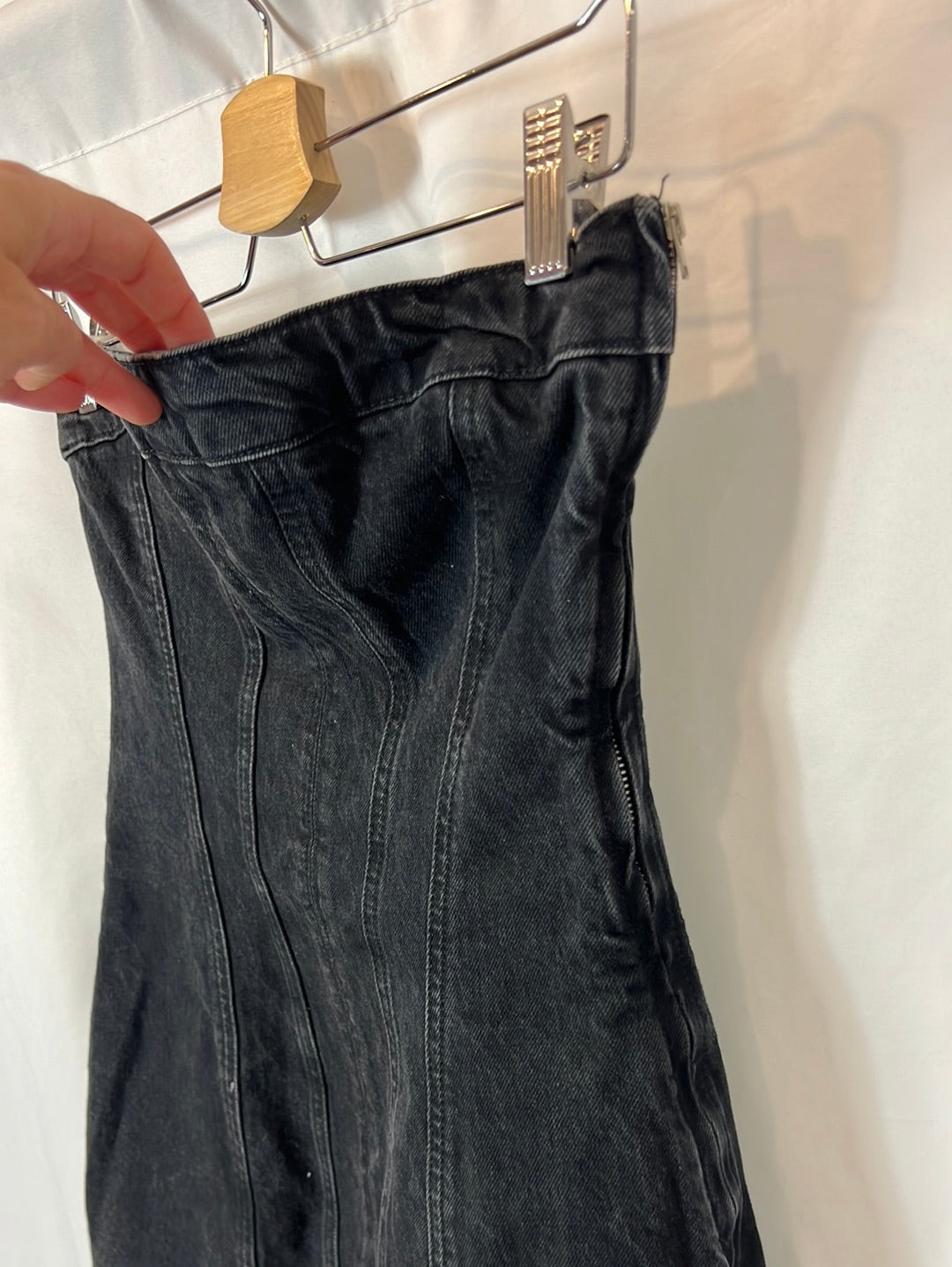 ZARA. Strapless denim dress. TM