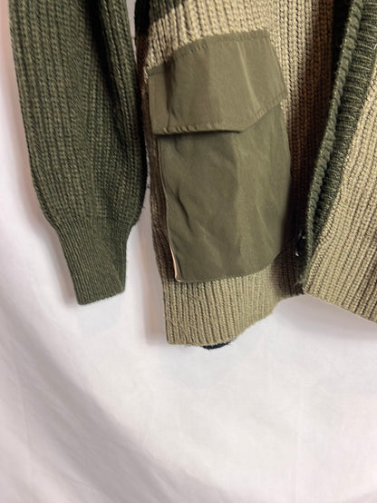 ZARA. Chaqueta punto tricolor estilo oversized . T S