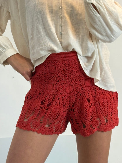 RALPH LAUREN. Crochet tile Bermuda shorts TM