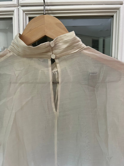 Beige blouse with perking collar Your (s/m)