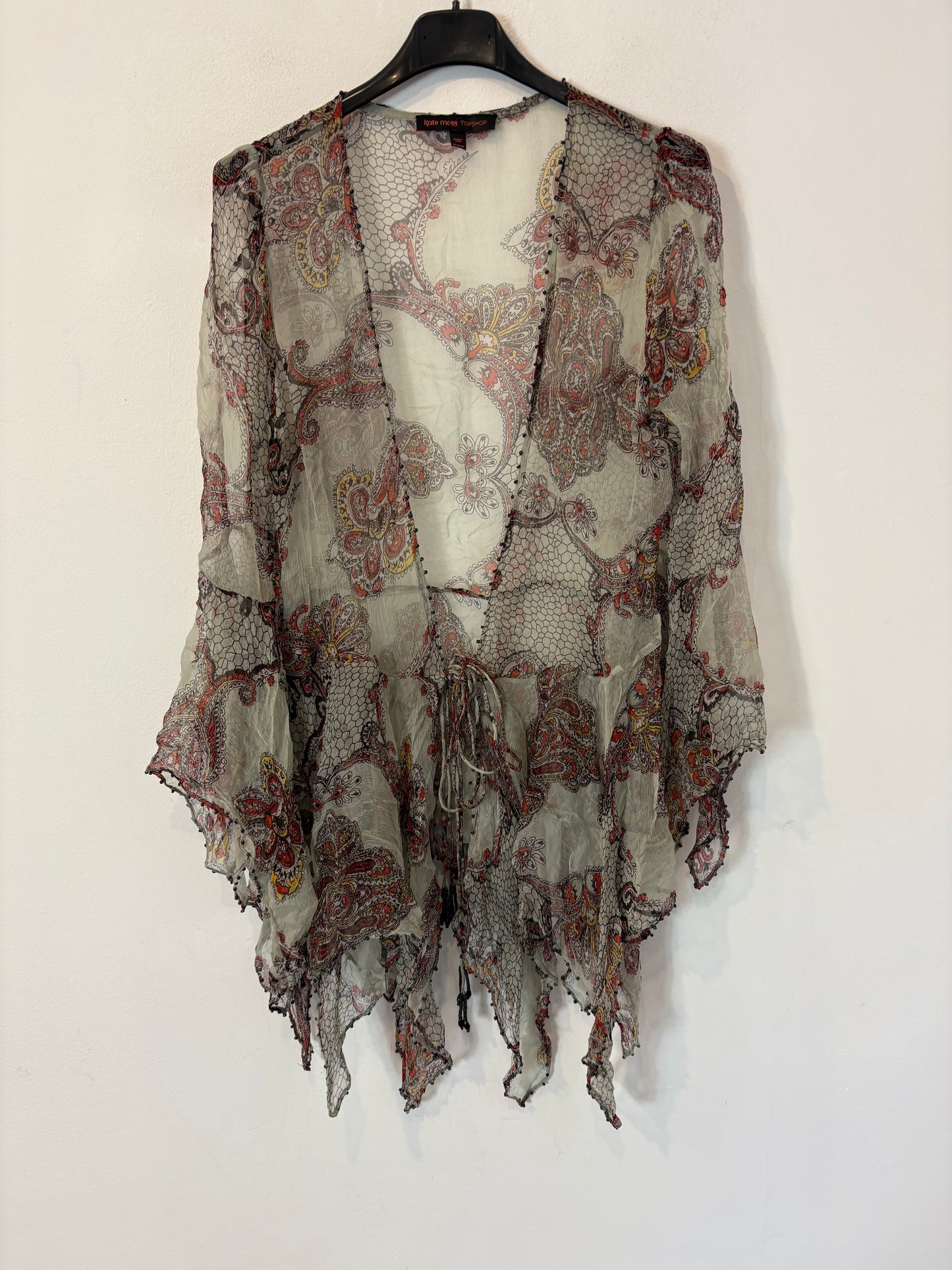 TOPSHOP by KATE MOSS. Blusa / kimono fluida semitransparente