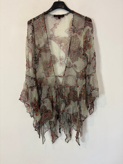 TOPSHOP by KATE MOSS. Blusa / kimono fluida semitransparente