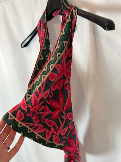 FOLLOW YOUR SOUL. Printed silk tie-dye top. YOUR (S/M)