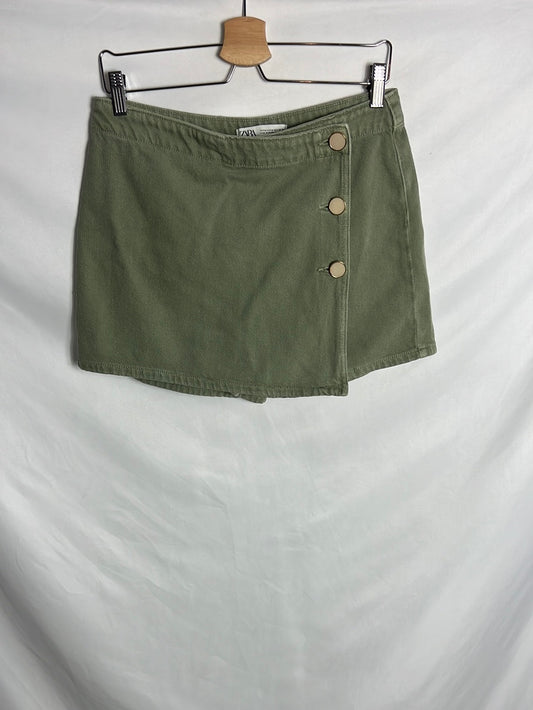 ZARA. Denim green culottes. TM