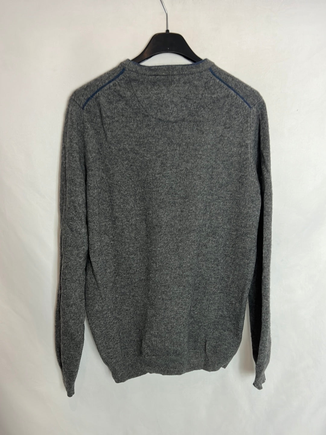 MASSIMO DUTTI. Jersey cashmere gris T.l