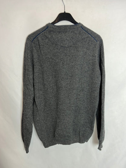 MASSIMO DUTTI. Jersey cashmere gris T.l