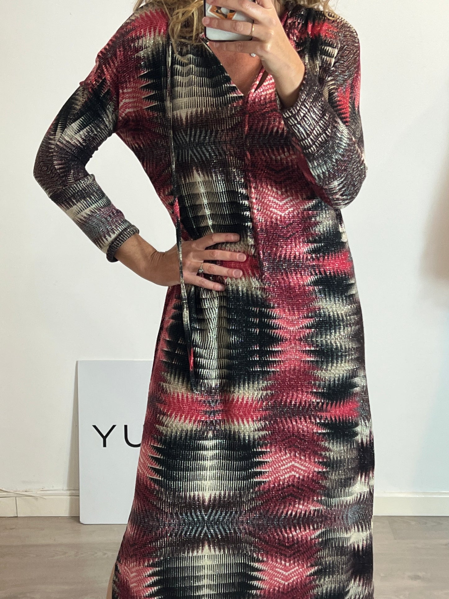 OTRAS. Vestido largo estampado hilos T.u(m)