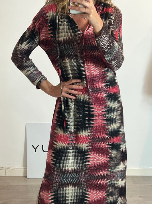 OTRAS. Vestido largo estampado hilos T.u(m)