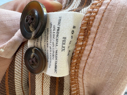 SOEUR. Pantalón raya tonos tierra. T 38