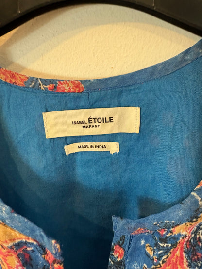 ISABEL MARANT. Blue floral top T.36