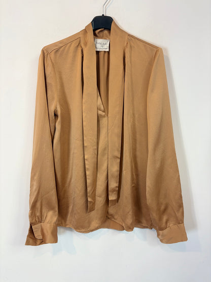 FORTE FORTE. Bowed silk blouse. TS/M