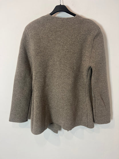 ZARA. Chaqueta beige punto  T.l