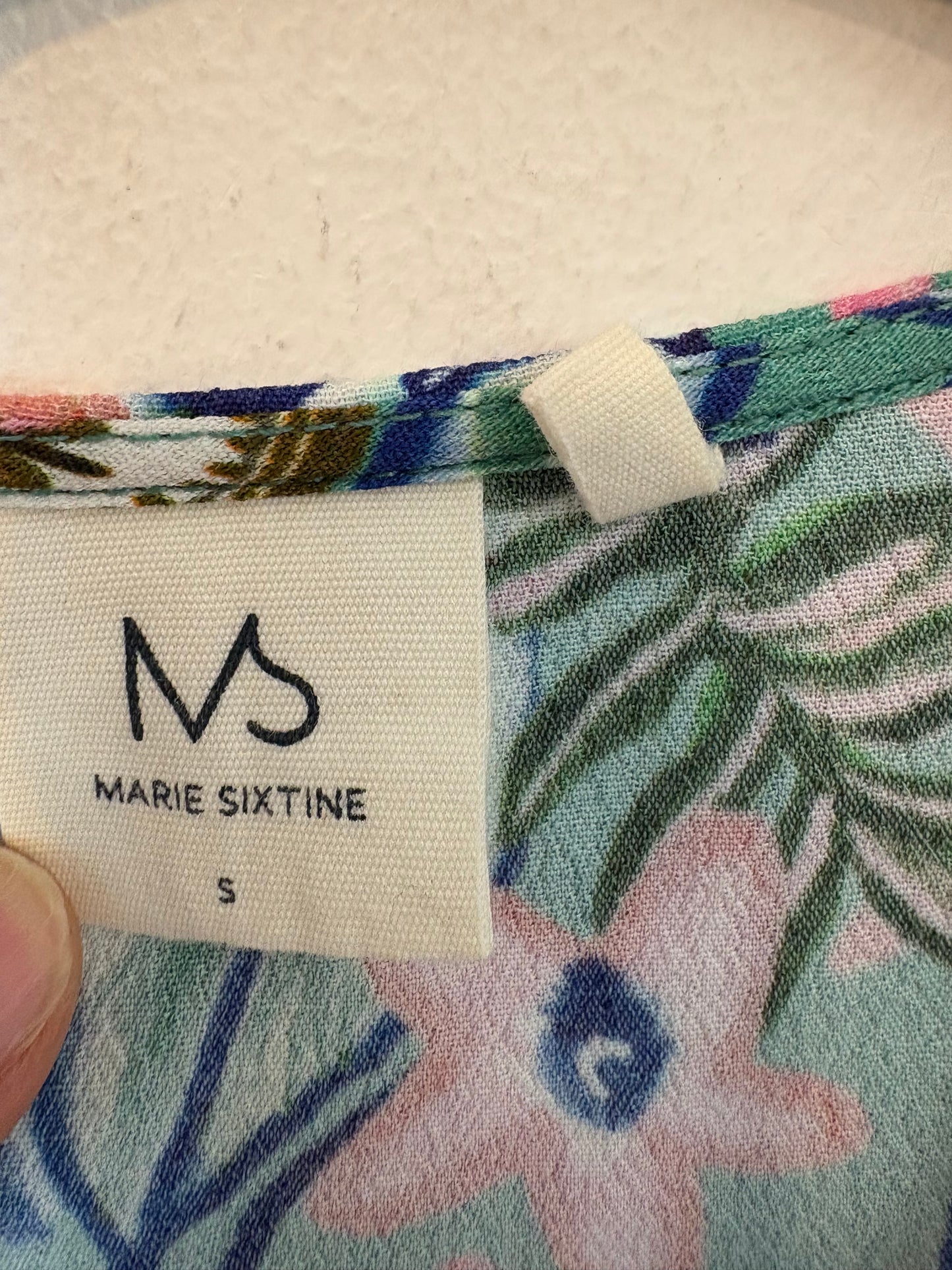 MARIE SIXTINE. Vestido midi estampado lazada