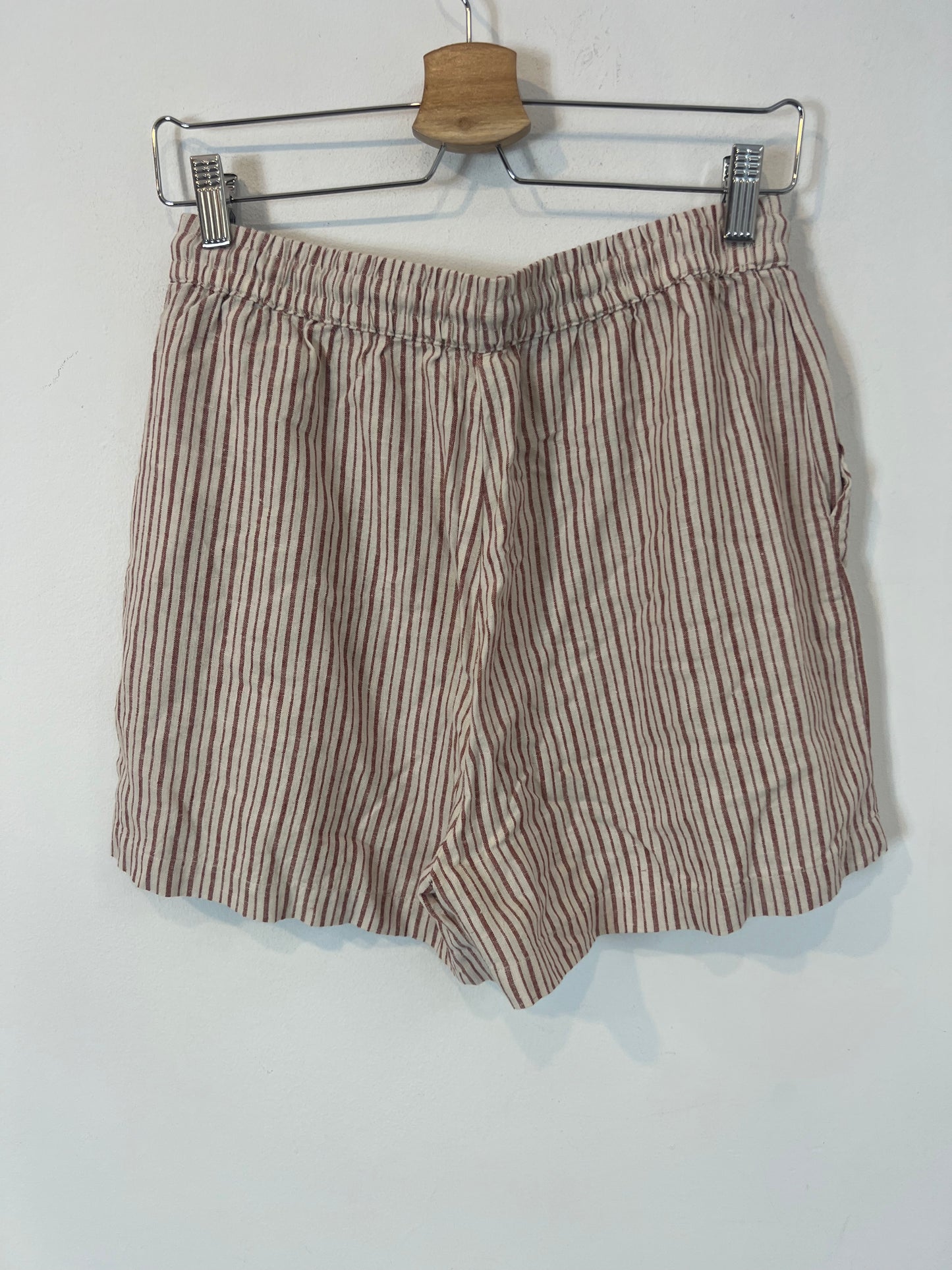 TEX. Striped flowing Bermuda shorts. TM
