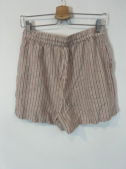 TEX. Striped flowing Bermuda shorts. TM