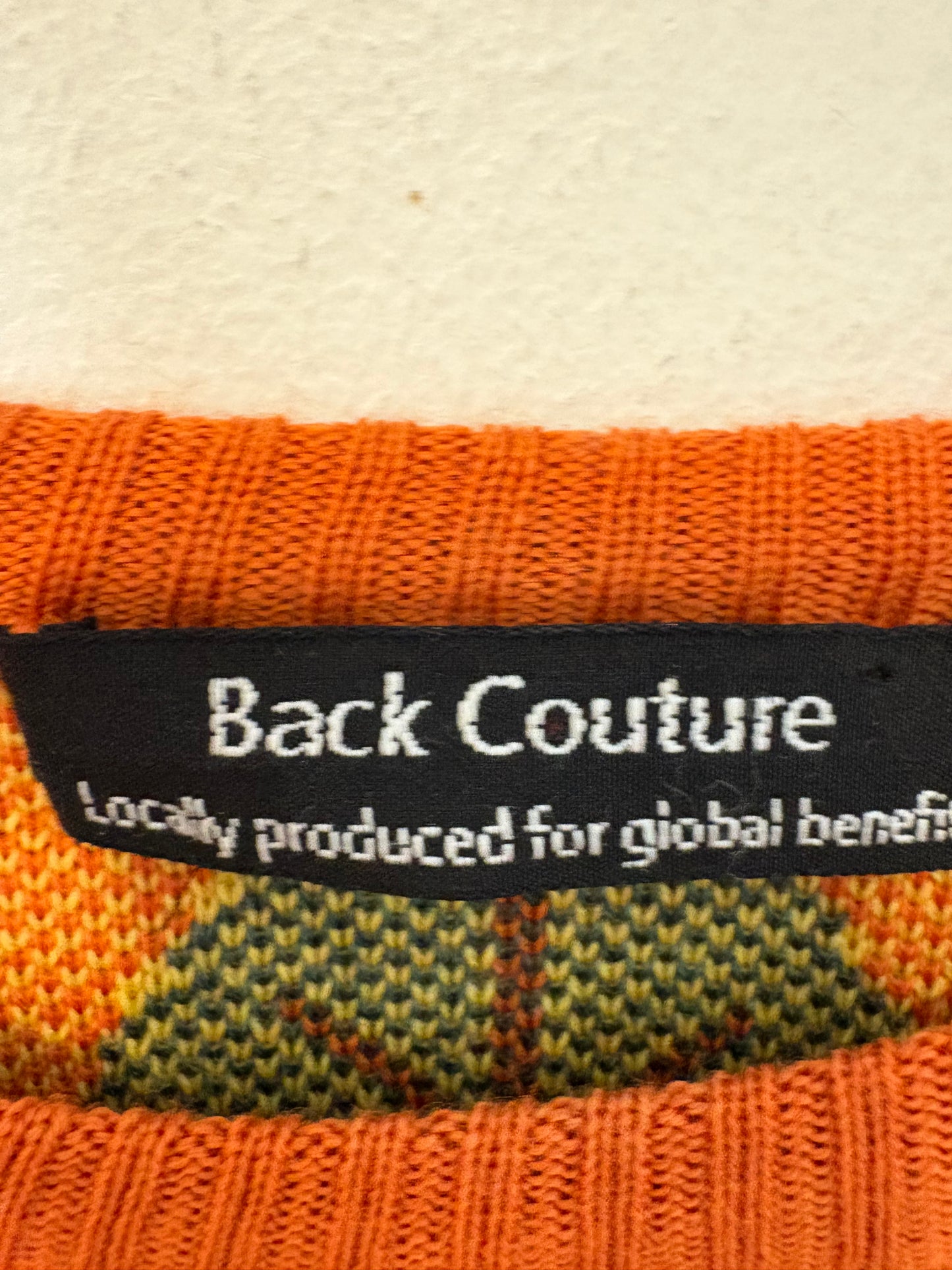 BACK COUTURE. Jersey merino hojas caldero