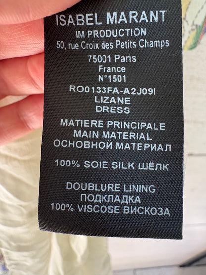 ISABEL MARANT. Vestido corto seda fluido. T S