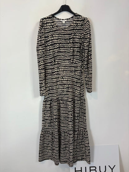 TOPSHOP. Vestido largo bicolor manga larga