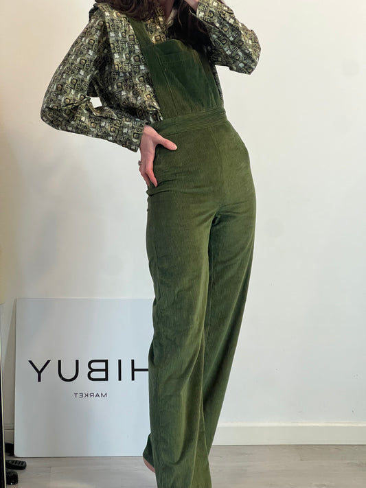 MARIA DE LA ORDEN. Mono verde pana ligera