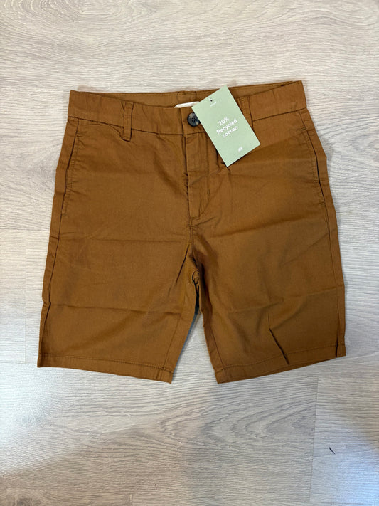 H&M. Pantalón corto marrón. T 8-9 años