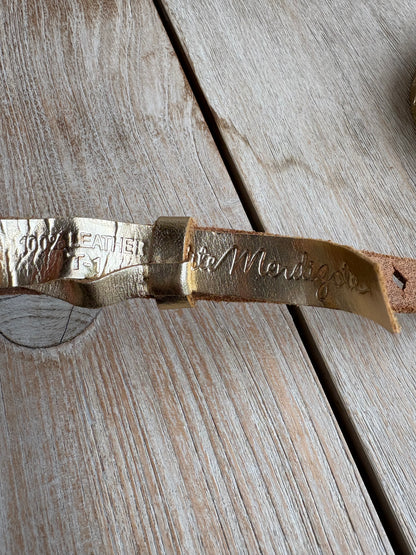 Petite Mendigote. Gold leather belt. Size 1 (S)