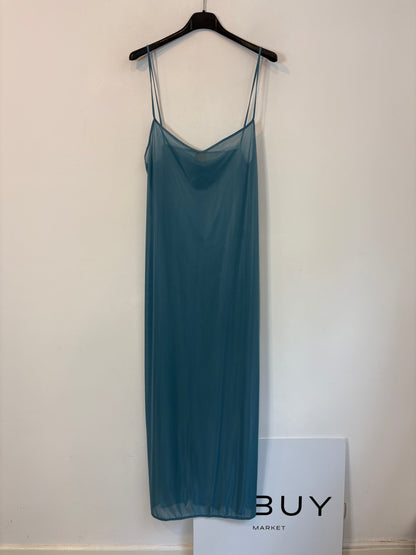 MONOPLAZA. Vestido largo estampado seda