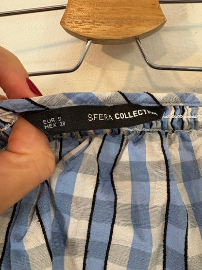 SFERA. Vestido midi de cuadros