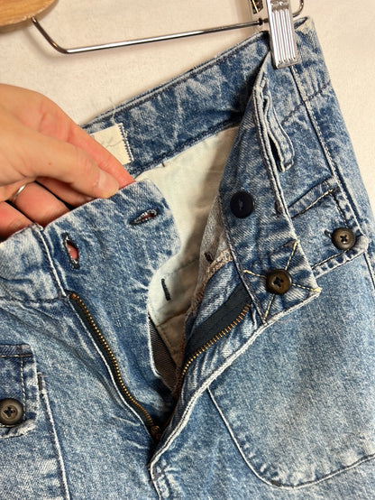 FREE PEOPLE. Flowy denim with a worn effect. T 25 (36)